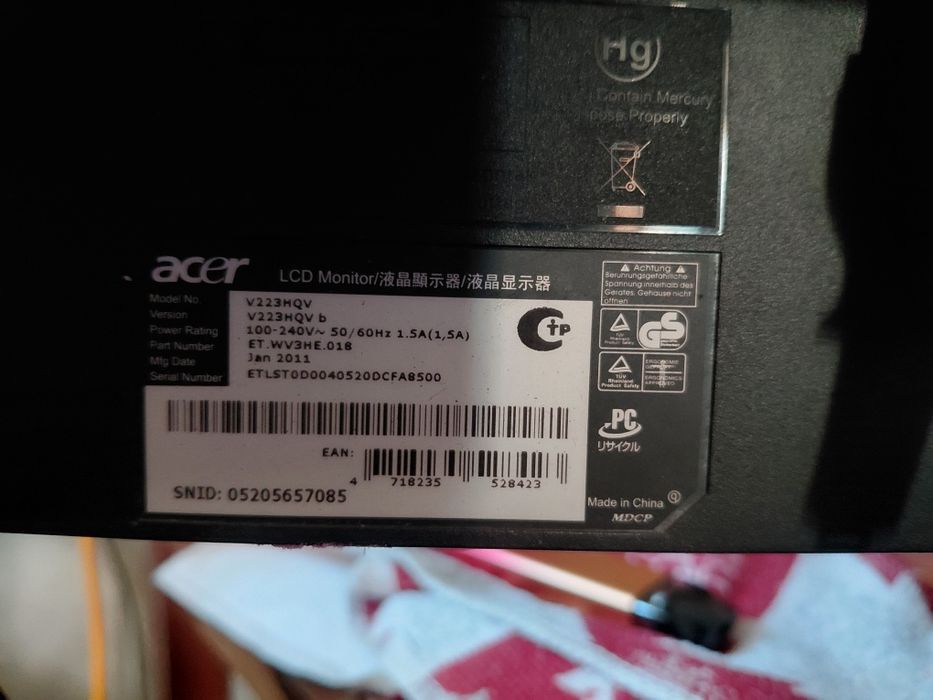 Монітор acer 21 дюйм