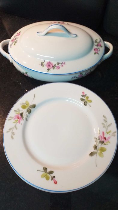 Hand-painted Vista Alegre Dishes (over 100 years old) and Vista Alegre Terrine