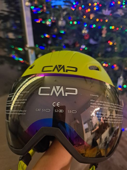 Nowy kask narciarski CMP z goglami przełbicą r. M 54-56