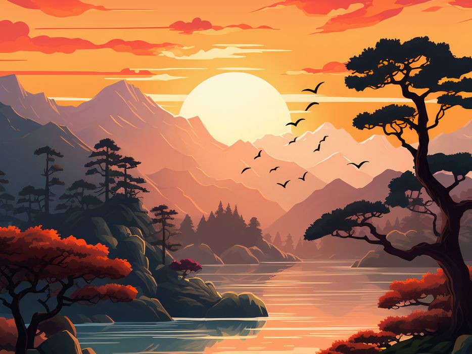 Plakat 100x75cm Złoty Zachód