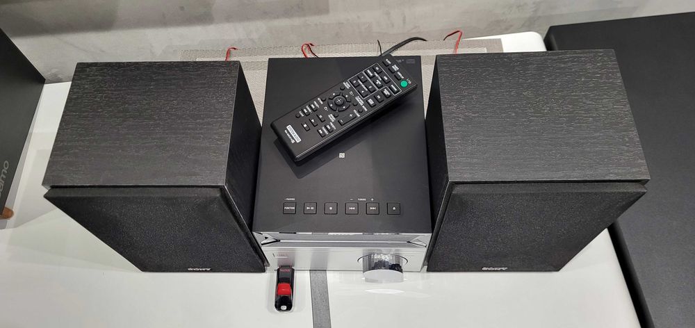 SONY mikrowieża FM RDS, DAB+, CD, mp3, BT, USB - głośniki i pilot ...