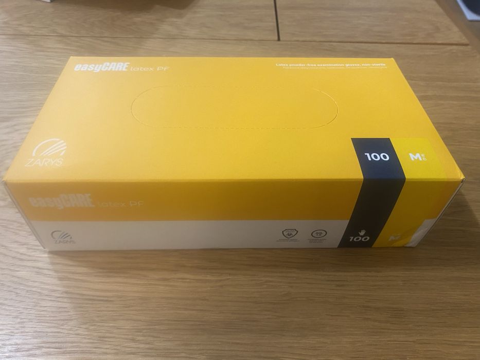 easyCARE rękawice lateksowe bezpudrowe M/L