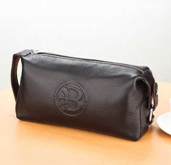 Мужской клатч барсетка сумка с ручкой натуральная кожа Feidikabolo Top