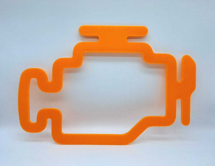Ikonka „Check Engine” – Dekoracja 2D na Ścianę