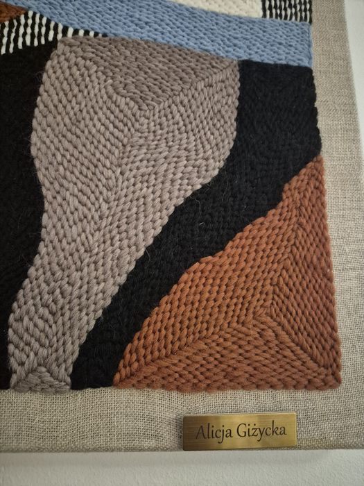 Tkany obraz, dekoracja ścienna, struktura,  wełna