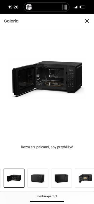 NOWA | Kuchenka mikrofalowa 1000W średnica 28.5cm pojemność 23L Czarny