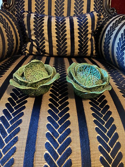 Caixa Couve Manuel Mafra Caldas da Rainha séc XIX 11 cm