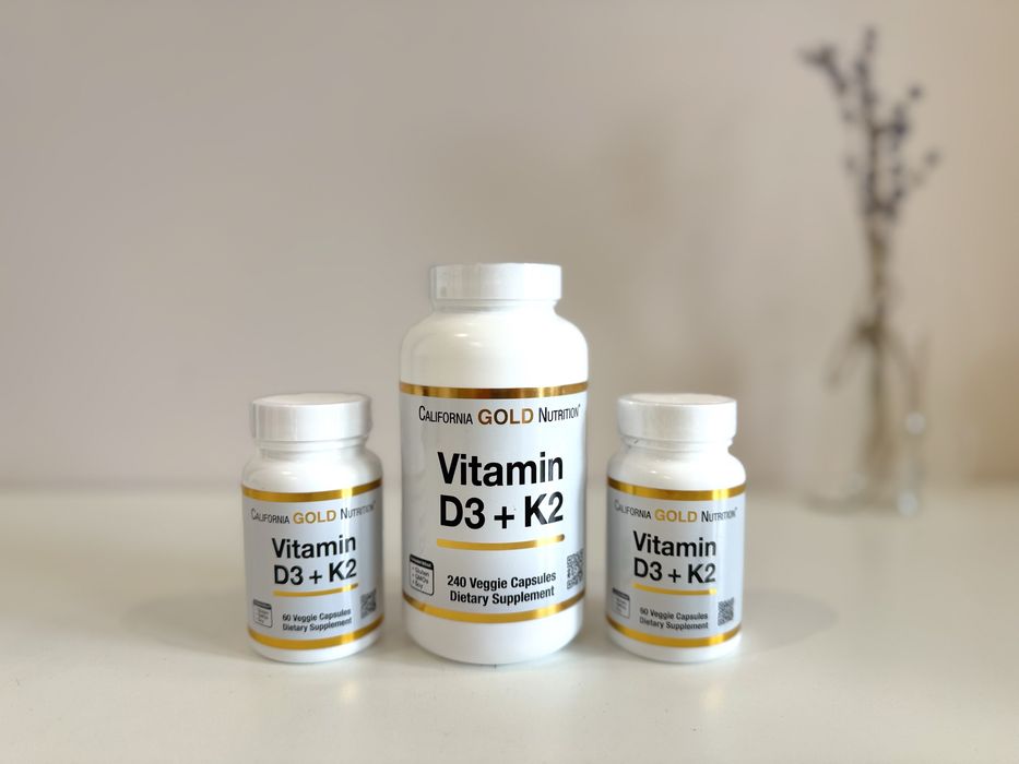 Вітамін Д3 К2 1000 МЕ витамин D3 D Д К 2 California 60 та 240 шт