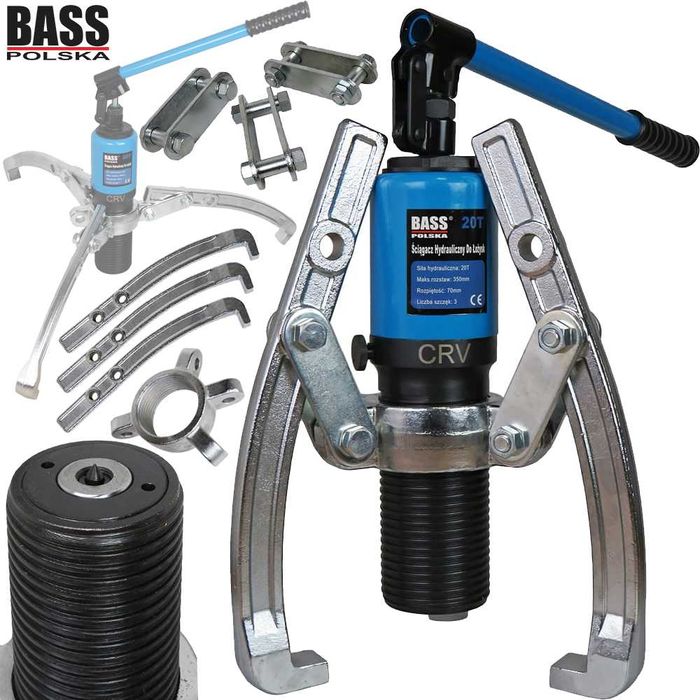 BASS POLSKA Ściągacz Hydrauliczny Do Łożysk Tulei 20T 60-350mm BP3168