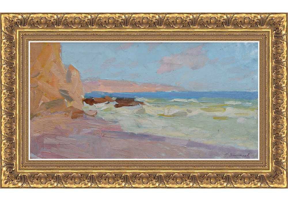 Захаров Федор Захарович (1919-1994) Море х/м 56*30 см + Экспертиза