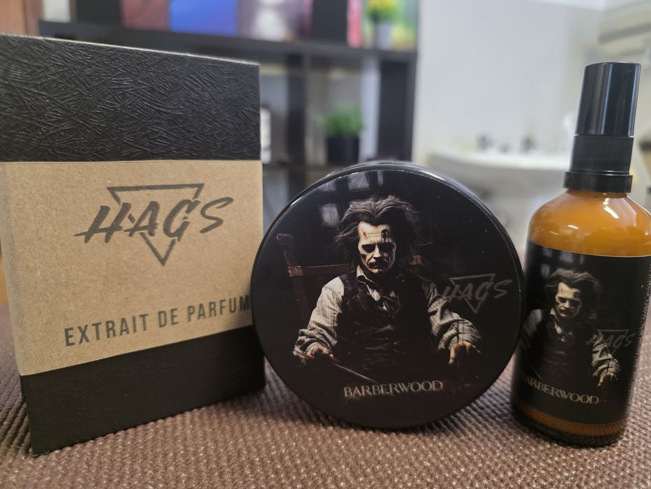 Trio Barbear HAGS - Barberwood + Extrait de Parfum (Inspirado em Penhaligon's)