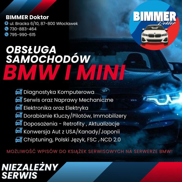 Diagnostyka BMW Kodowanie Doposażenia Kluczyki Naprawy Chiptuning