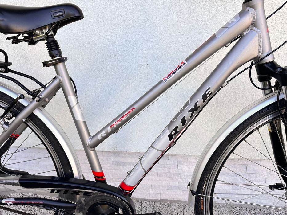 Rower RIXE - koła 28, aluminiowy, Nexus 8 biegów, kontra, 2 x amor, prądnica