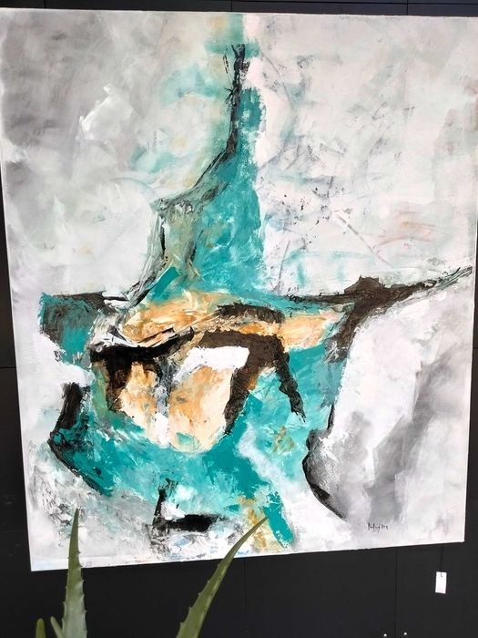 Tela pintada á mão 120x140 cm