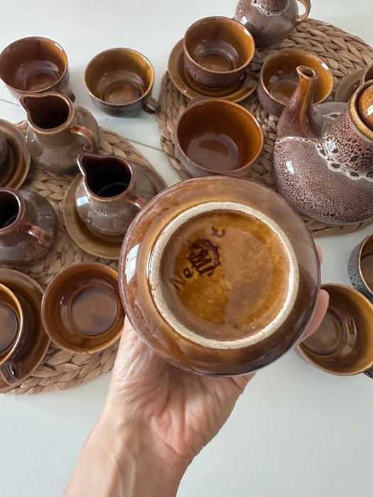 Zestaw ceramiczny „Niebieski Domek” 25 elementów zakład Mirostowice