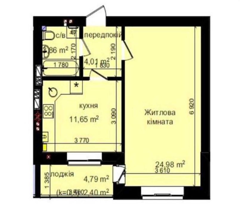 Продаж 1-к квартири в клубному будинку вул. Метрологічна, 27-Б