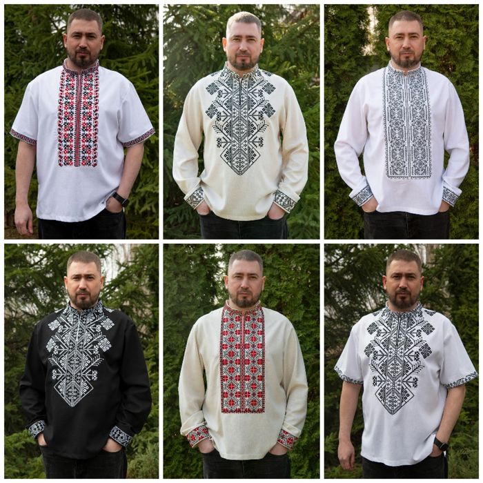 Чоловіча/ підліткова лляна вишиванка, опт, роздріб