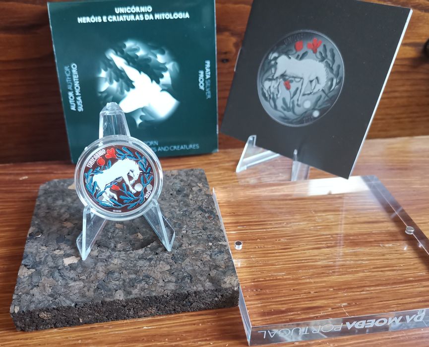 Moeda em  prata proof "Unicórnio"