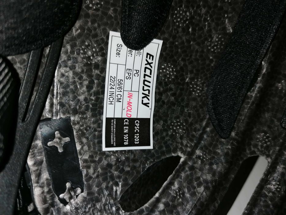 Exclusky Capacete de Bicicleta com led e luz, novo