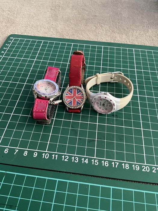 3X zegarki dziewczęce na baterie