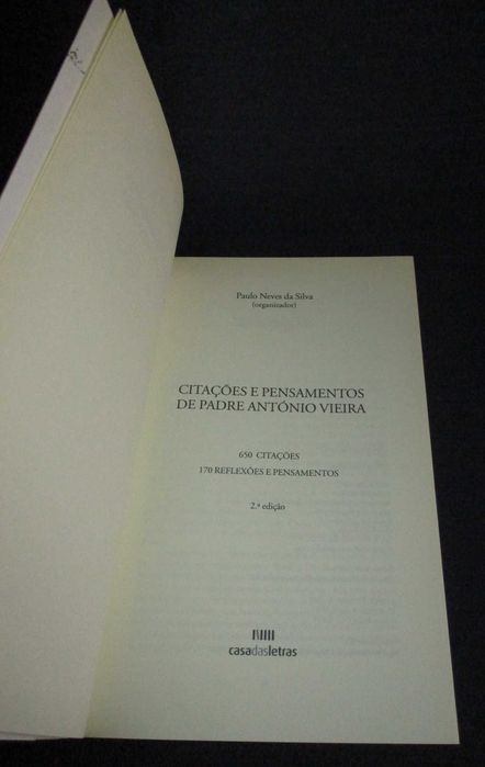 Livro Citações e Pensamentos de Padre António Vieira