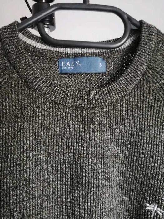 Sweter uniseks 90% bawełna s m damski męski khaki