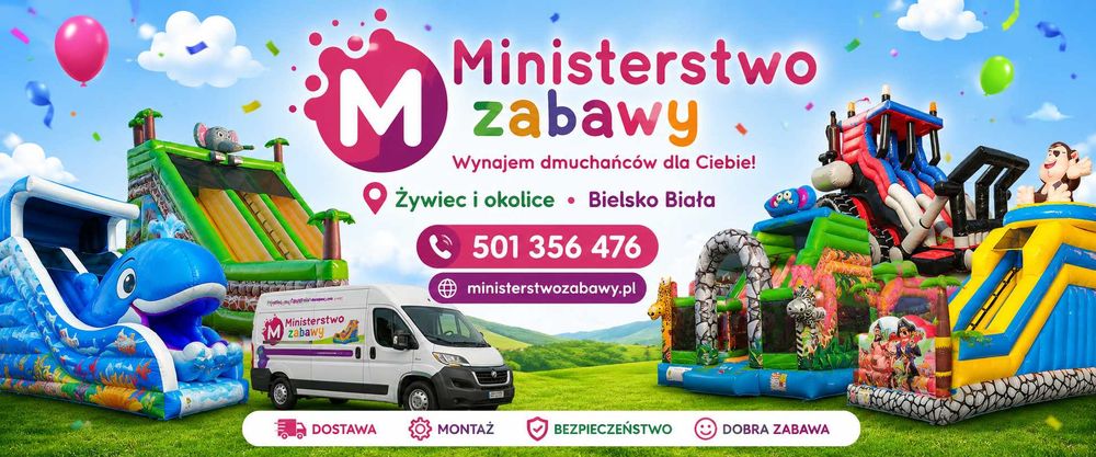 Dmuchańce - Zjeżdżalnia dmuchana na urodziny, komunię, festyn | Duży wybór