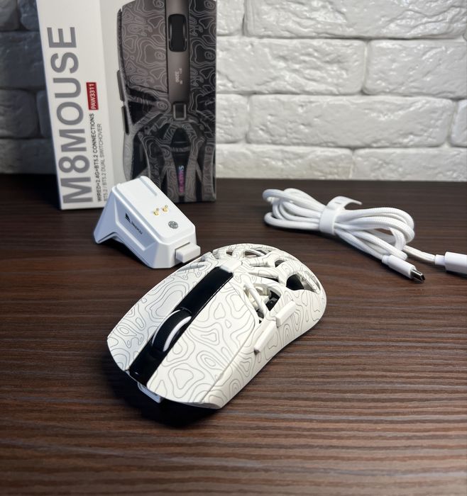 НОВА! Геймерська Миша Smailwolf M8 біла бездротова мышка игровая