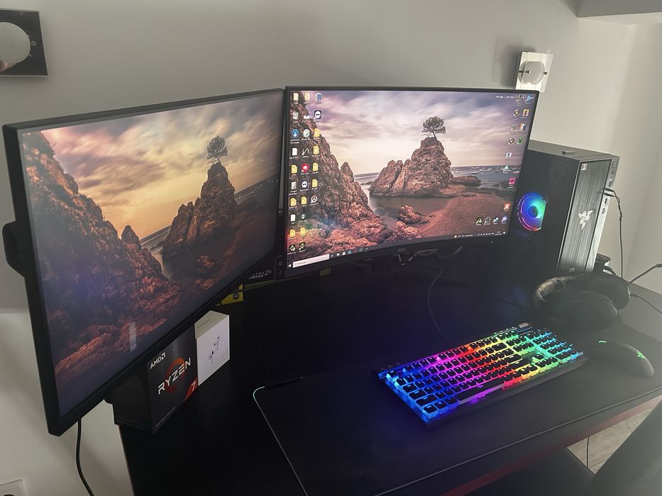 Pc gamer completo 2 monitores