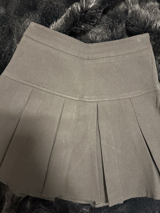 мини юбка в складку черная