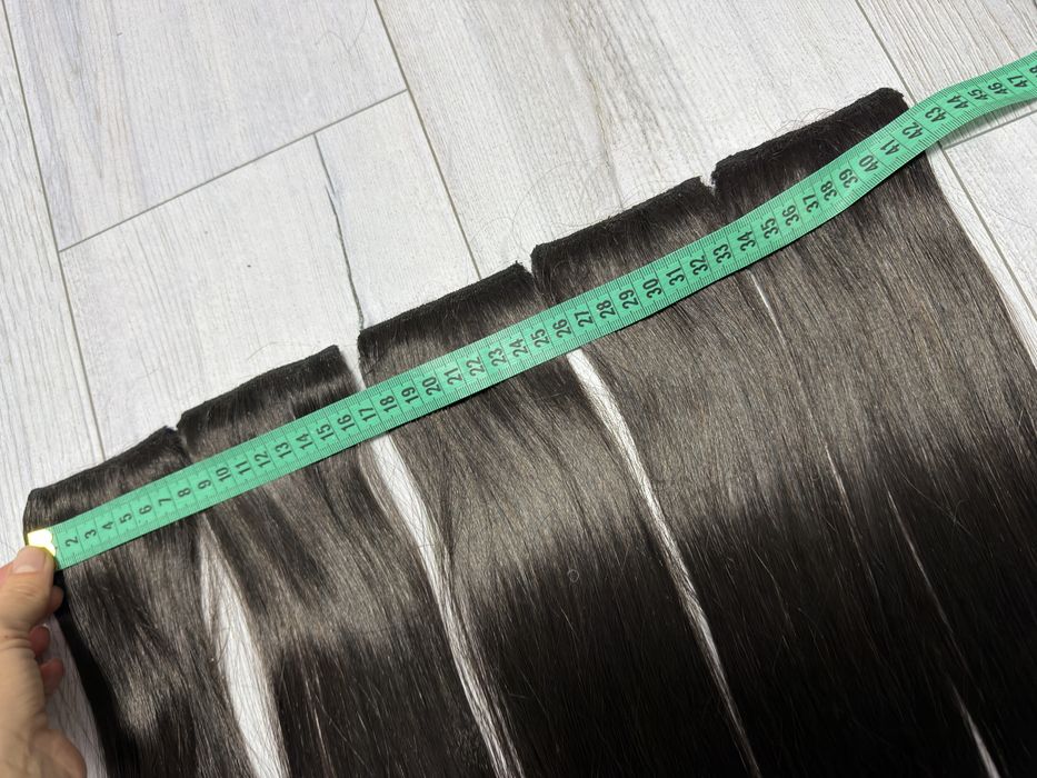 Треси волосся на заколках темно коричневе тресы волосы накладные