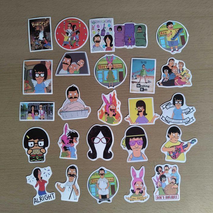 50 Autocolantes Stickers Bob's Burguers