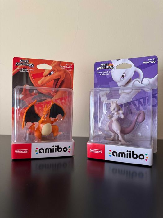 Nintendo Amiibos Pokemon Charizard e Mewtwo Novos