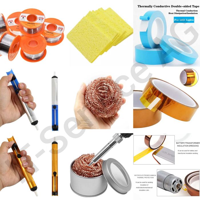 Всё для пайки! Жала Паяльник Припой Оплётка Губка Флюс Паста