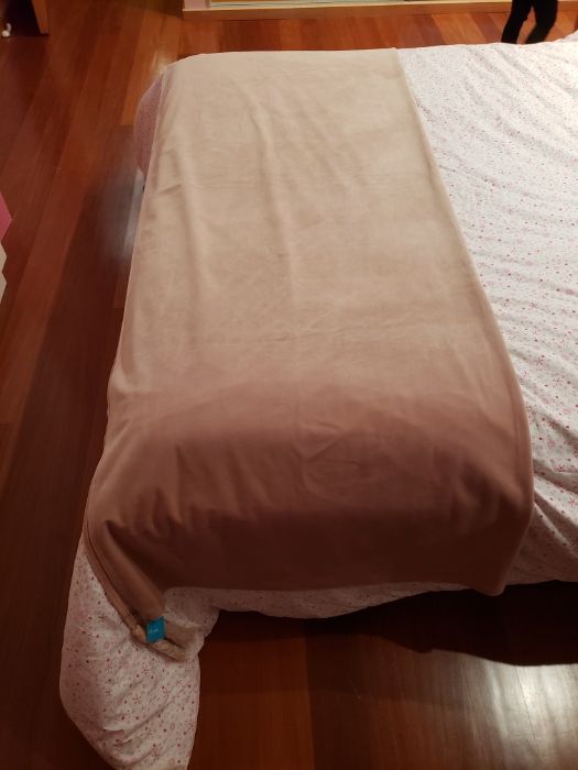 Manta NOVA de fundo de cama em veludo rosa