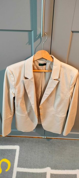 marynarka beżowa bawełna Benetton 40/42