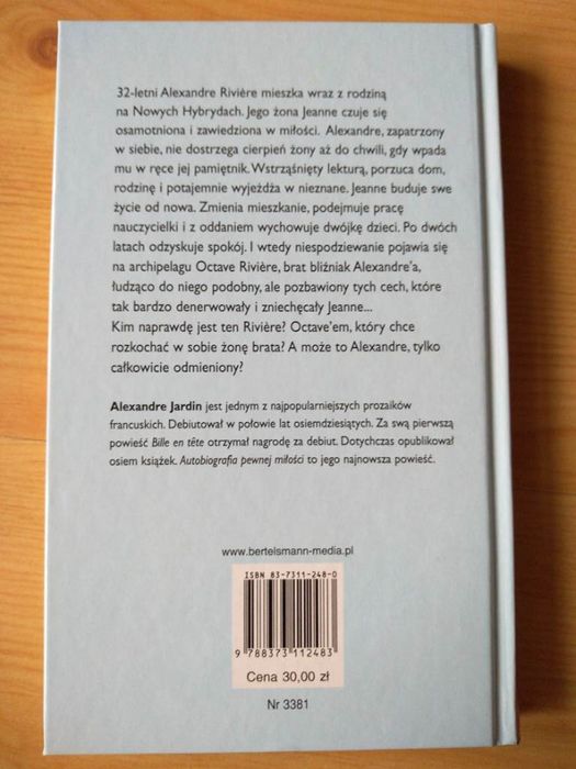 Alexandre Jardin, Autobiografia pewnej miłości