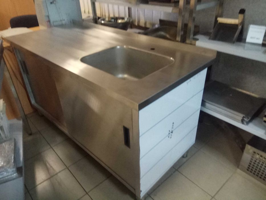 Тумба из нержавеющей стали, стол-тумба с мойкой. В наличии/заказ