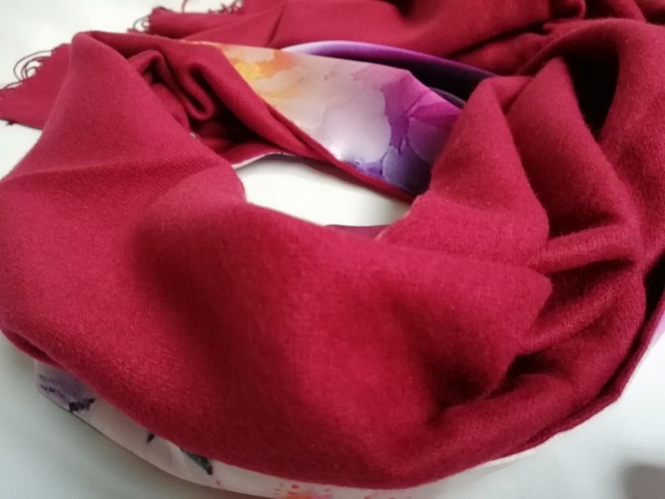 Шикарний шовковий двосторонній шарф