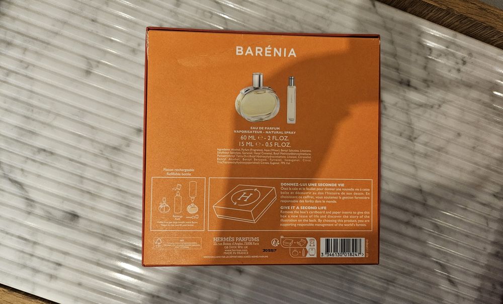 Hermes, Barenia edp zestaw 60 ml + 15 ml
