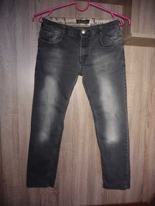 Джинсы Billionaire чёрные для мальчика 10 -11 лет, рост 146см