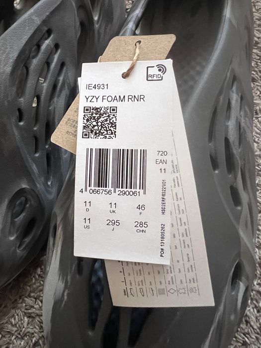 Adidas Yeezy Foam RNNR MX Granite 46
