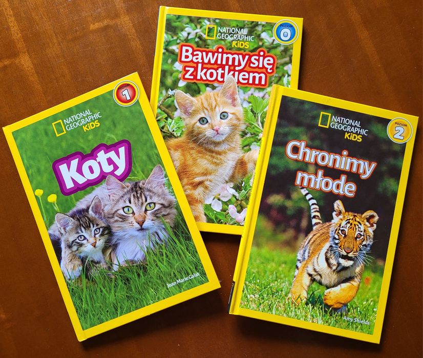 Książki dla dzieci do nauki czytania National Geographic - 3 sztuki