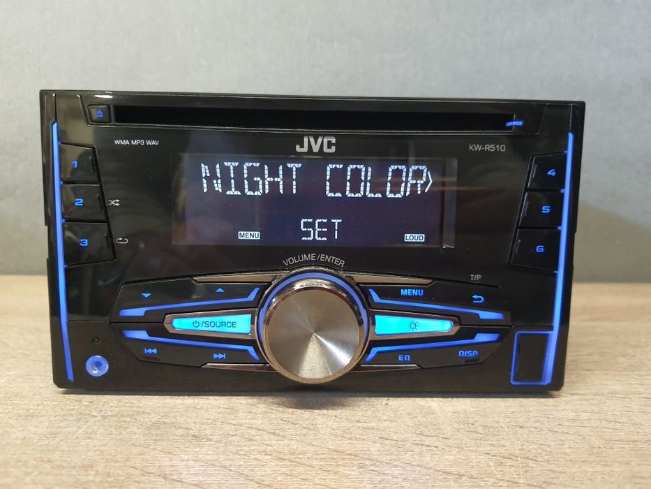 Radio samochodowe JVC / CD, RDS, USB, RCA, KW-R510 2din, Kolory variocolor VW Audi BMW Opel Ford
