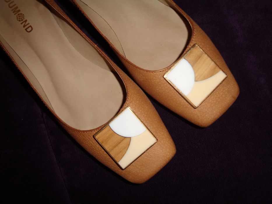 DUMOND made in Brazil skórzane NOWE brązowe buty półbuty LEATHER 39
