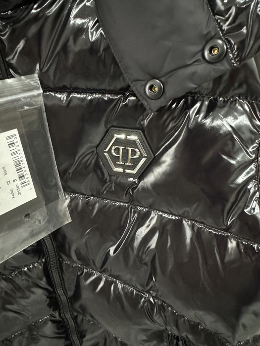 Kurtka Pichowa Philipp Plein Hexagon S-M czarna Nowa Okazja