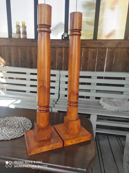 Podstawa lichtarz pod Paschał, stojak, świecznik,drewniany rękodzieł