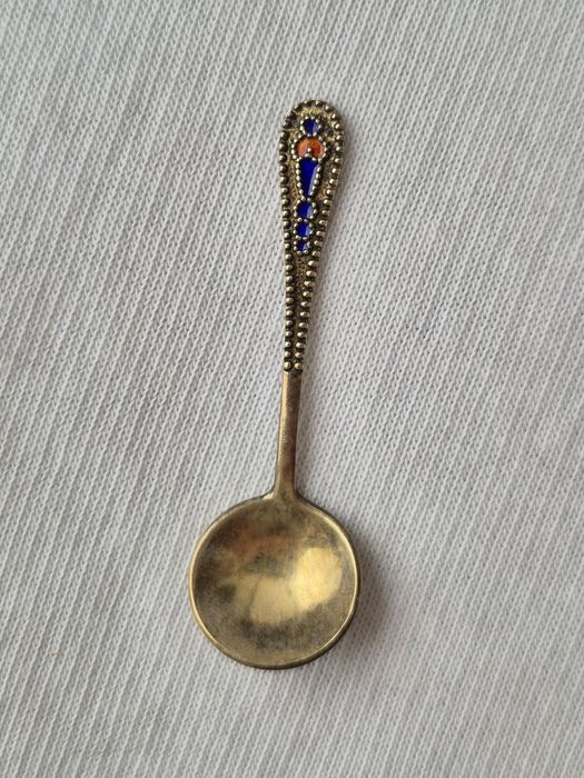 Продам срібну ложку з позолотою