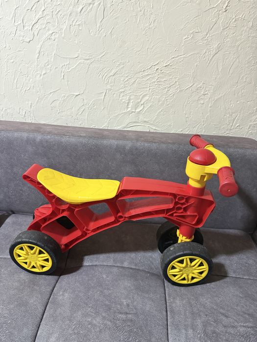 Біговел-мотоцикл ТехноК, червоно-жовтий, дитячий