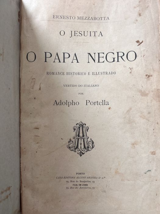 Livro o papa negro vintage E. Mezzabotta